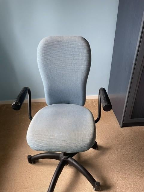 Chaise bureau bleue, Maison & Meubles, Enlèvement, Utilisé, Bleu, Chaise de bureau
