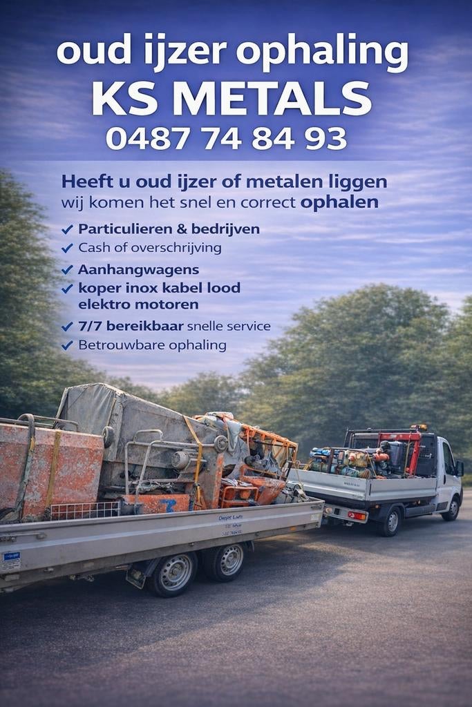 Oud ijzer remork ophaling, Ophalen of Verzenden