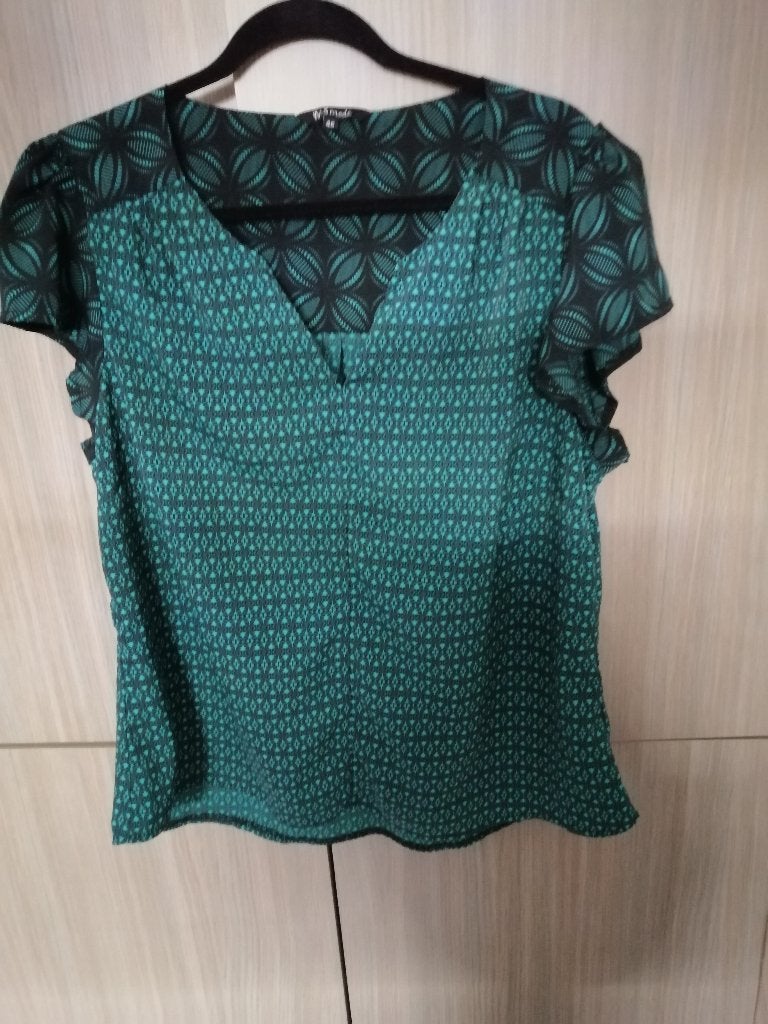 tof bloesje MS MODE mt 46 NIEUW, Kleding | Dames, Grote Maten, MS Mode, Ophalen of Verzenden, Nieuw, Blouse of Tuniek