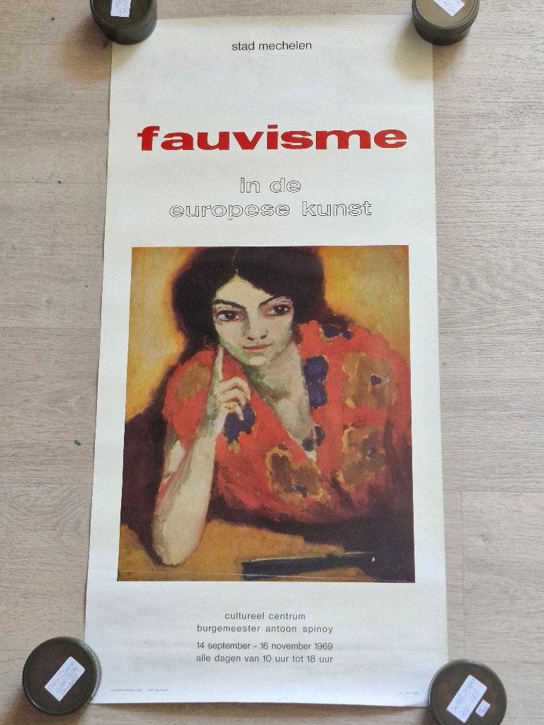 Originele poster Fauvisme (Kees van Dongen) - Mechelen, Verzamelen, Ophalen, A1 t/m A3, Overige onderwerpen, Rechthoekig Staand