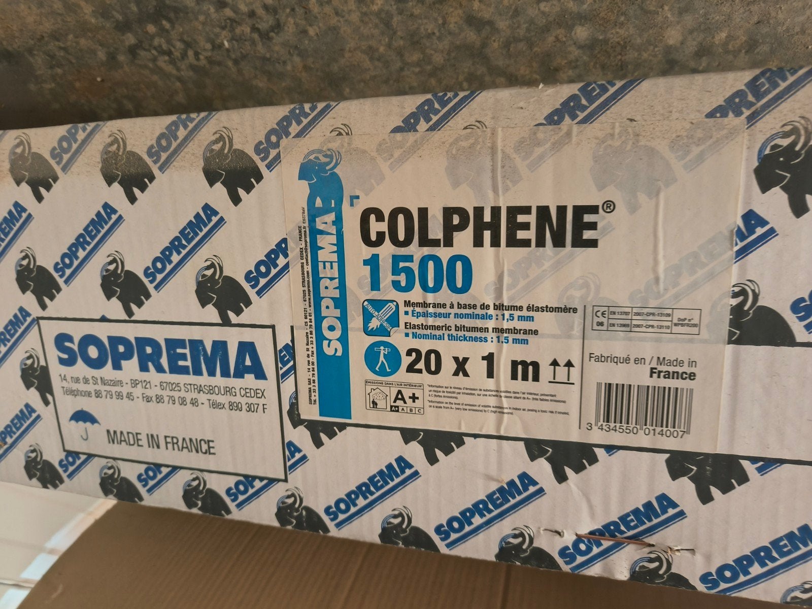 colphene 1500 soprema, Enlèvement, Neuf, 10 à 15 m²