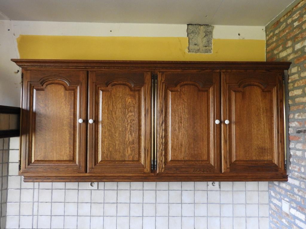 Hangkast met Eiken Deurtjes., Ophalen, Overige kleuren, Overige typen, Zo goed als nieuw