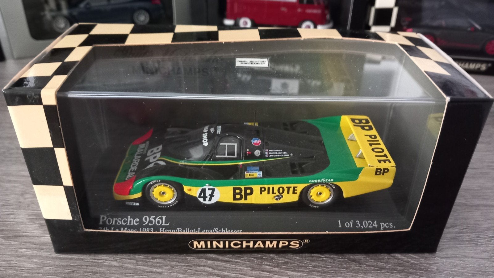 Minichamps Porsche 956L Le Mans 1983 #47 ( BP Pilote ) 1:43, Ophalen, Nieuw, Auto, MiniChamps