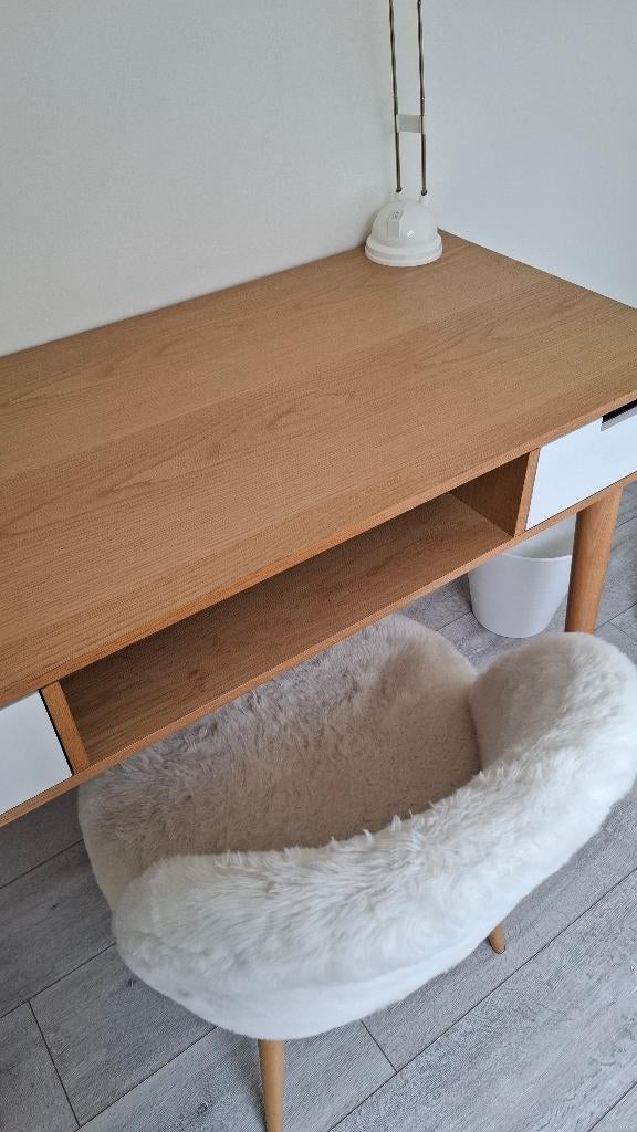 Bureautafel + stoel, Huis en Inrichting, Bureaus, Ophalen, 110 cm, Scandinavisch, Schoolbureau