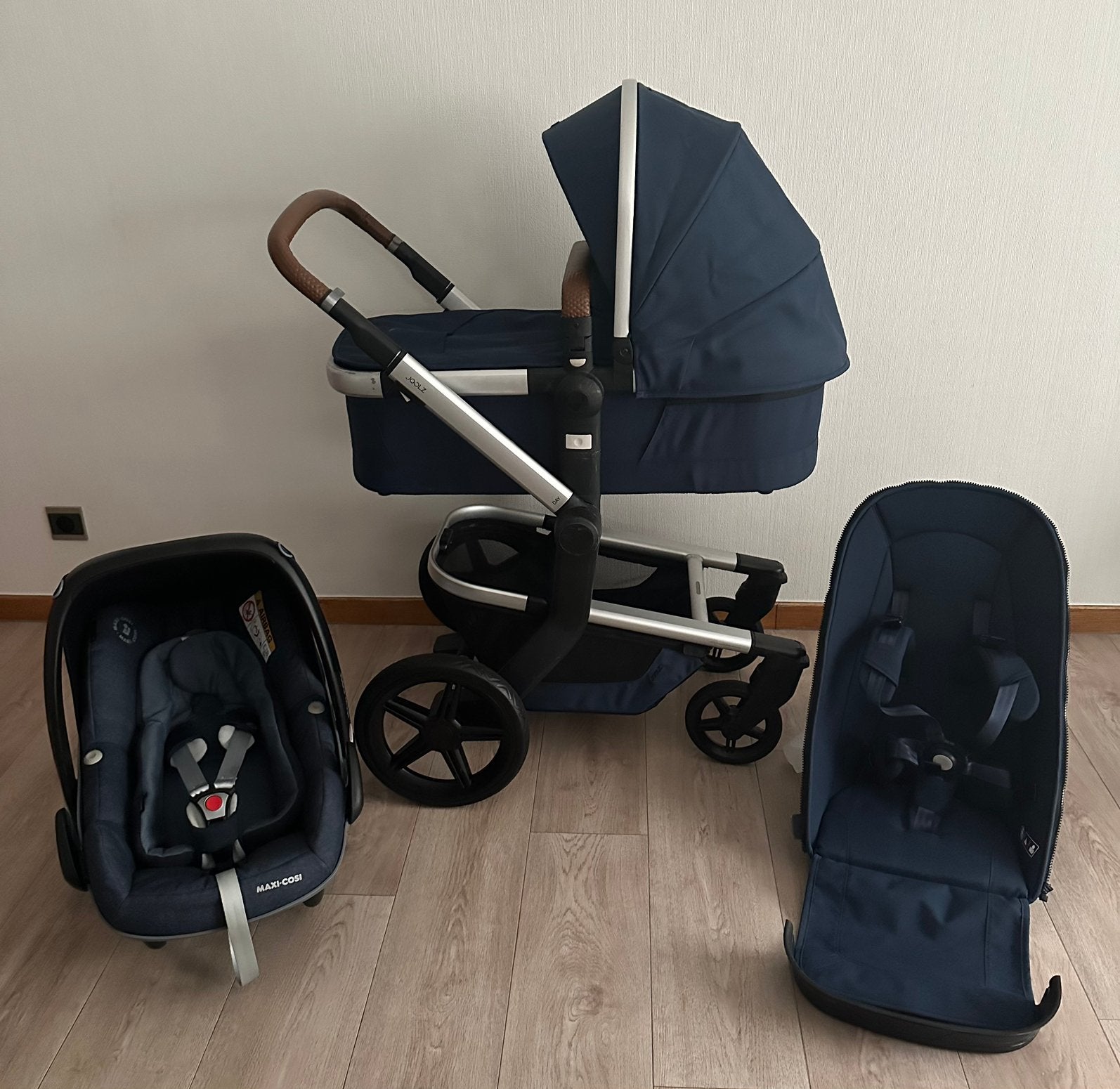 Joolz Day+ Classic Blue 3 in 1 - COMPLEET, Ophalen, Zo goed als nieuw, Maxi-Cosi