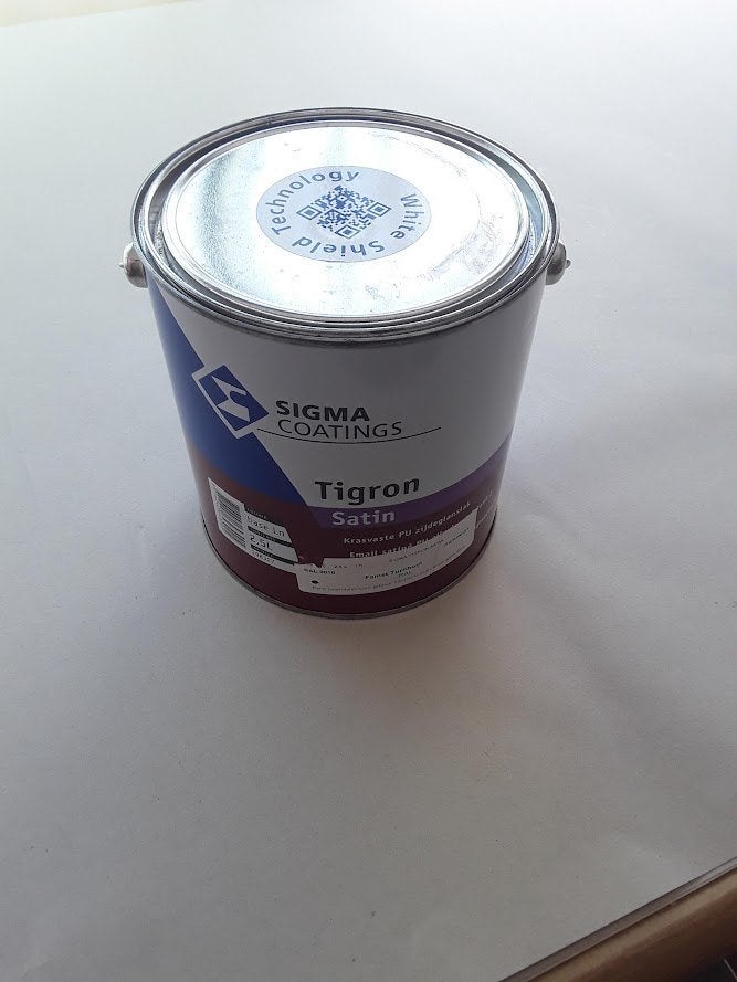 Sigma 9010 Tigron Satin krasvaste PU zijdeglanslak 2,5 L, Wit, Nieuw, Ophalen of Verzenden, Lak