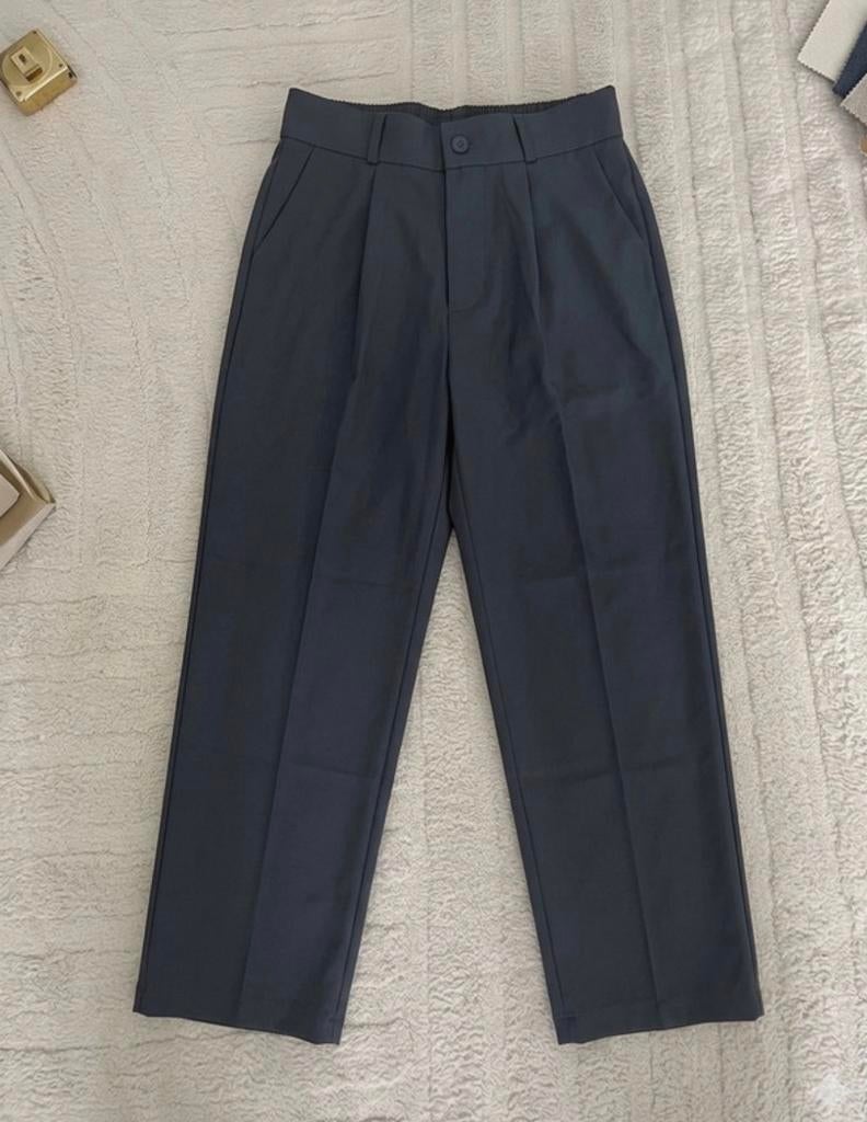 Pantalon tailleur à pinces - Taille L - Très bon état, Envoi, Comme neuf, Bleu