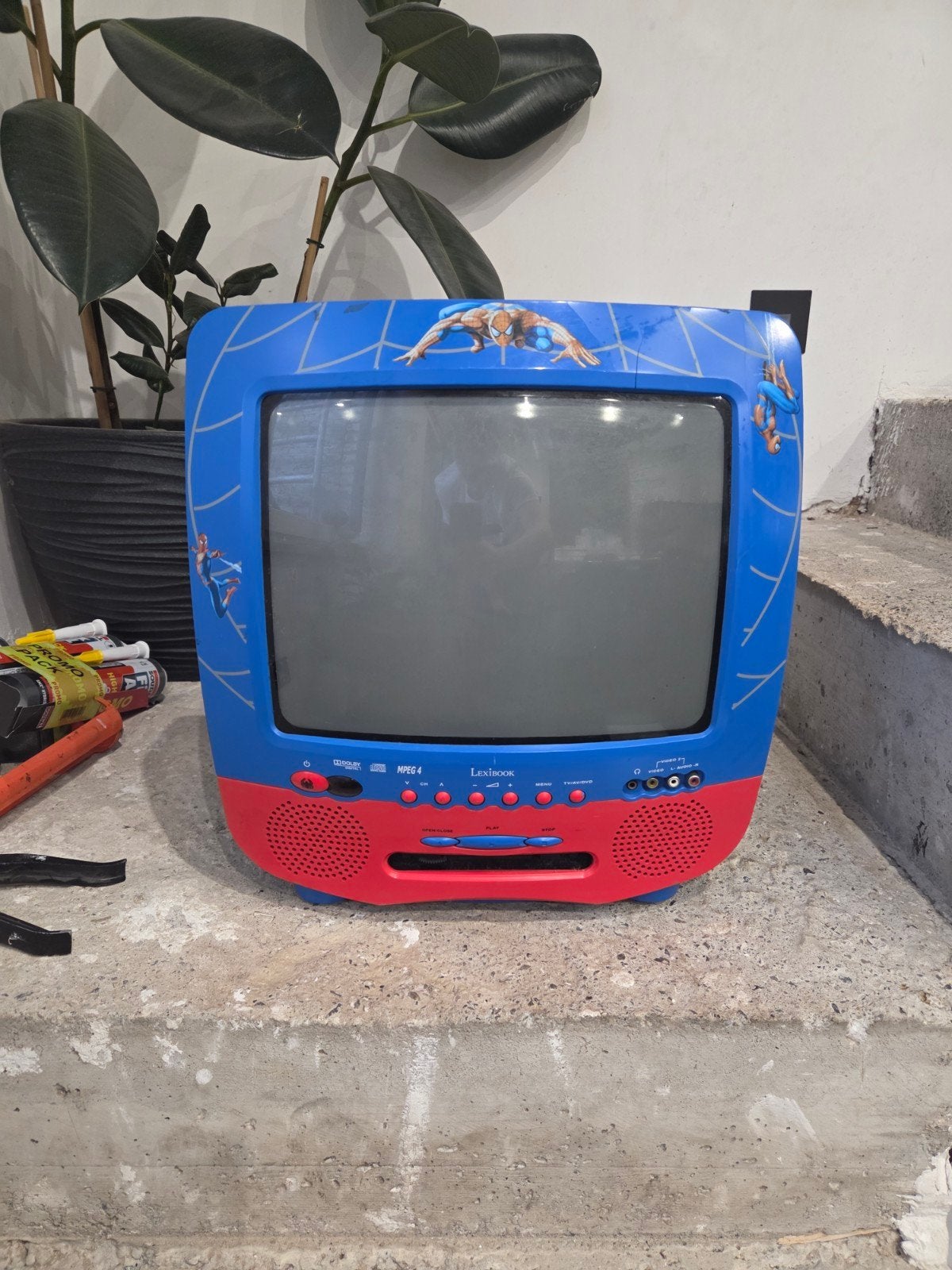 télévision cathodique spiderman+ lecteur dvd, TV, Hi-fi & Vidéo, Enlèvement, Utilisé