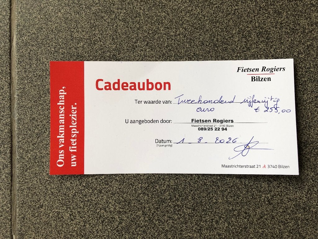 Waardebon fietsenmaker