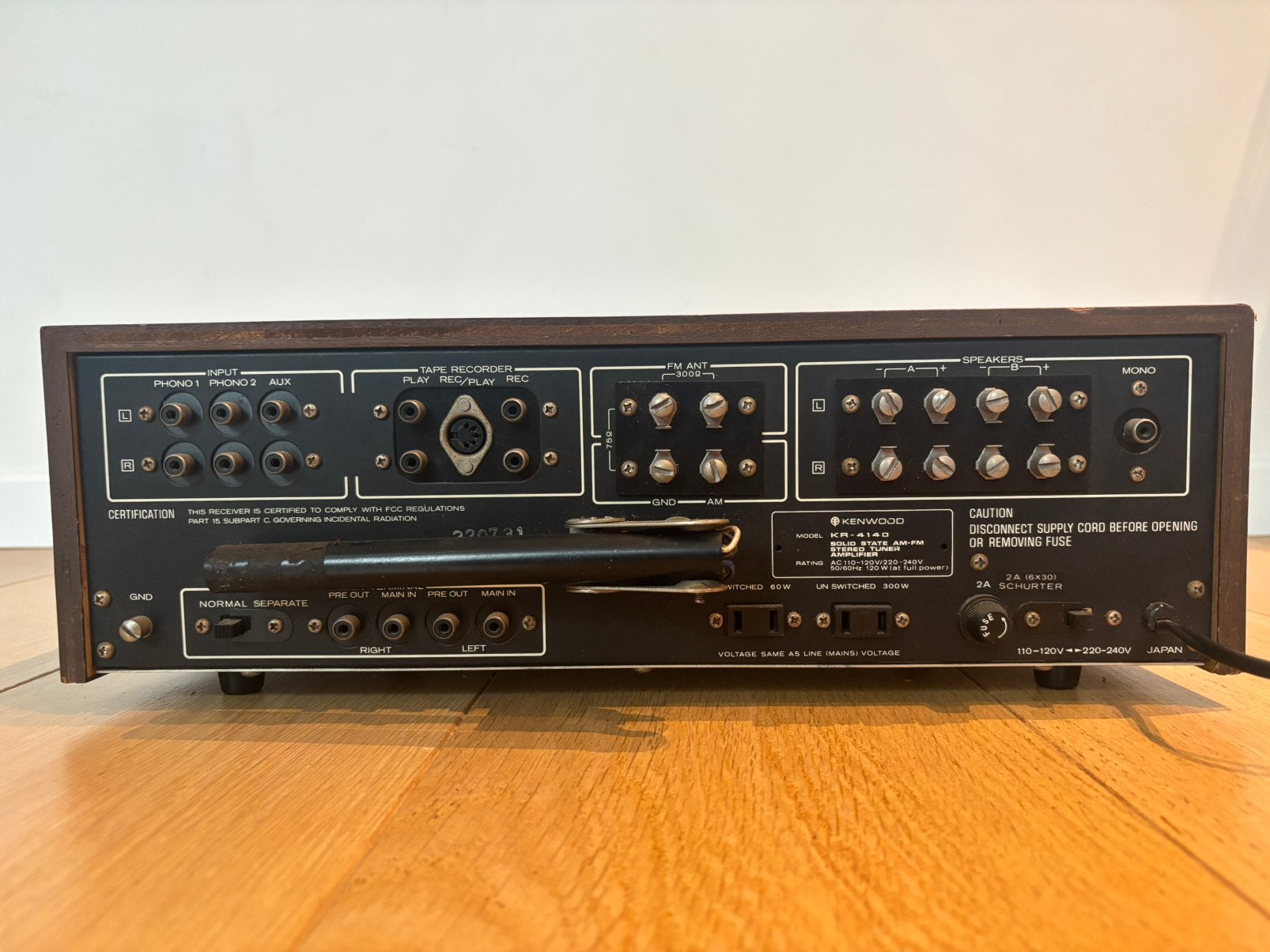 Récepteur stéréo FM Vintage Kenwood KR 4140 AM, TV, Hi-fi & Vidéo, Enlèvement, Utilisé