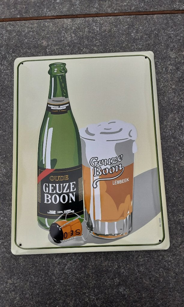 Bière Geuze Boon, tridimensionnelle, très bonne, Collections, Enlèvement ou Envoi, Comme neuf, Panneau, Plaque ou Plaquette publicitaire