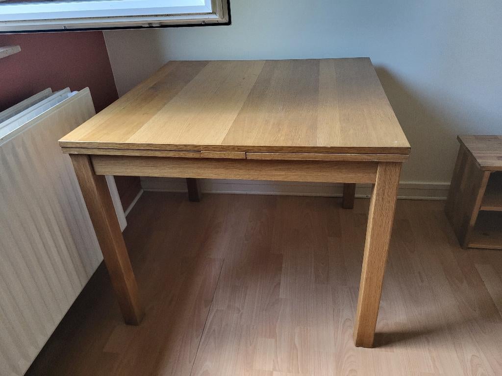 Robuuste uitschuifbare tafel, Ophalen, Gebruikt, 150 tot 200 cm, Vijf personen of meer