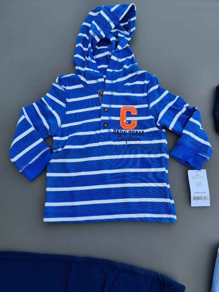Blauw-wit gestreepte pull, hoody, CA, 86, NIEUW, Enfants & Bébés, Vêtements de bébé | Taille 86, Comme neuf, Enlèvement