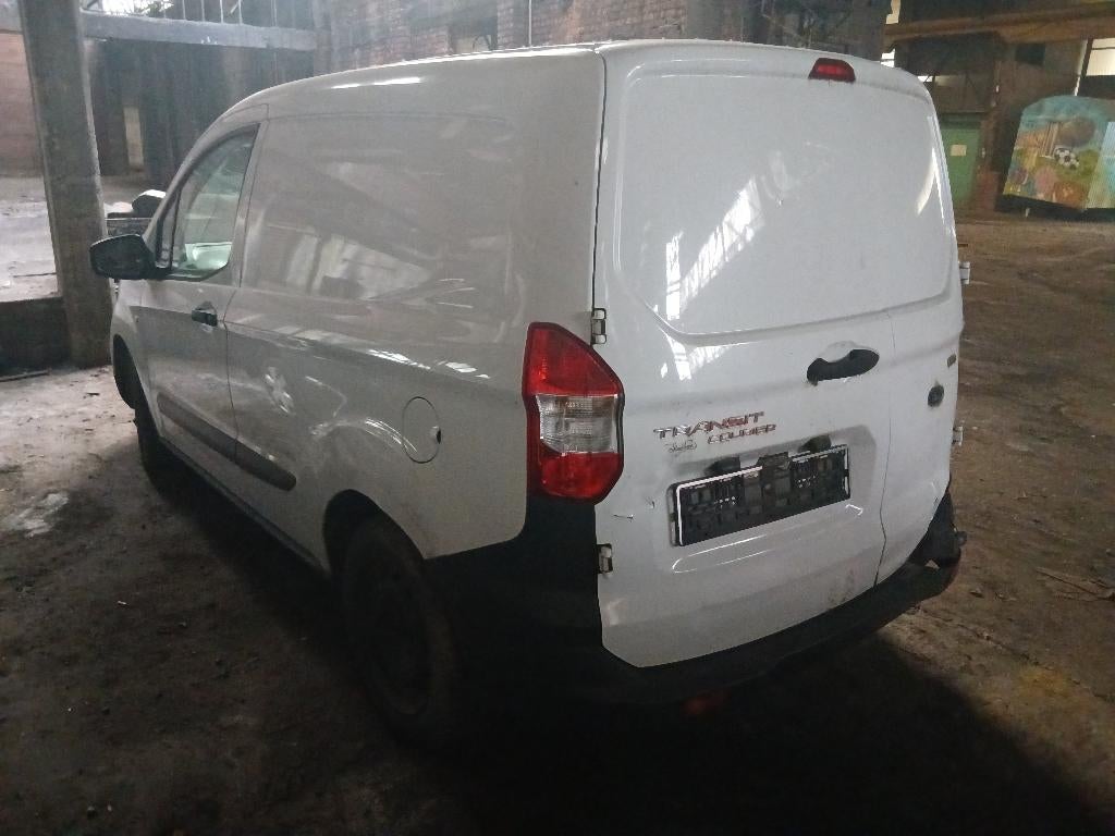 Ford Transit Courrier Carrosserieschade en geen sleutels, Auto's, Voorwielaandrijving, USB, Wit, Bedrijf