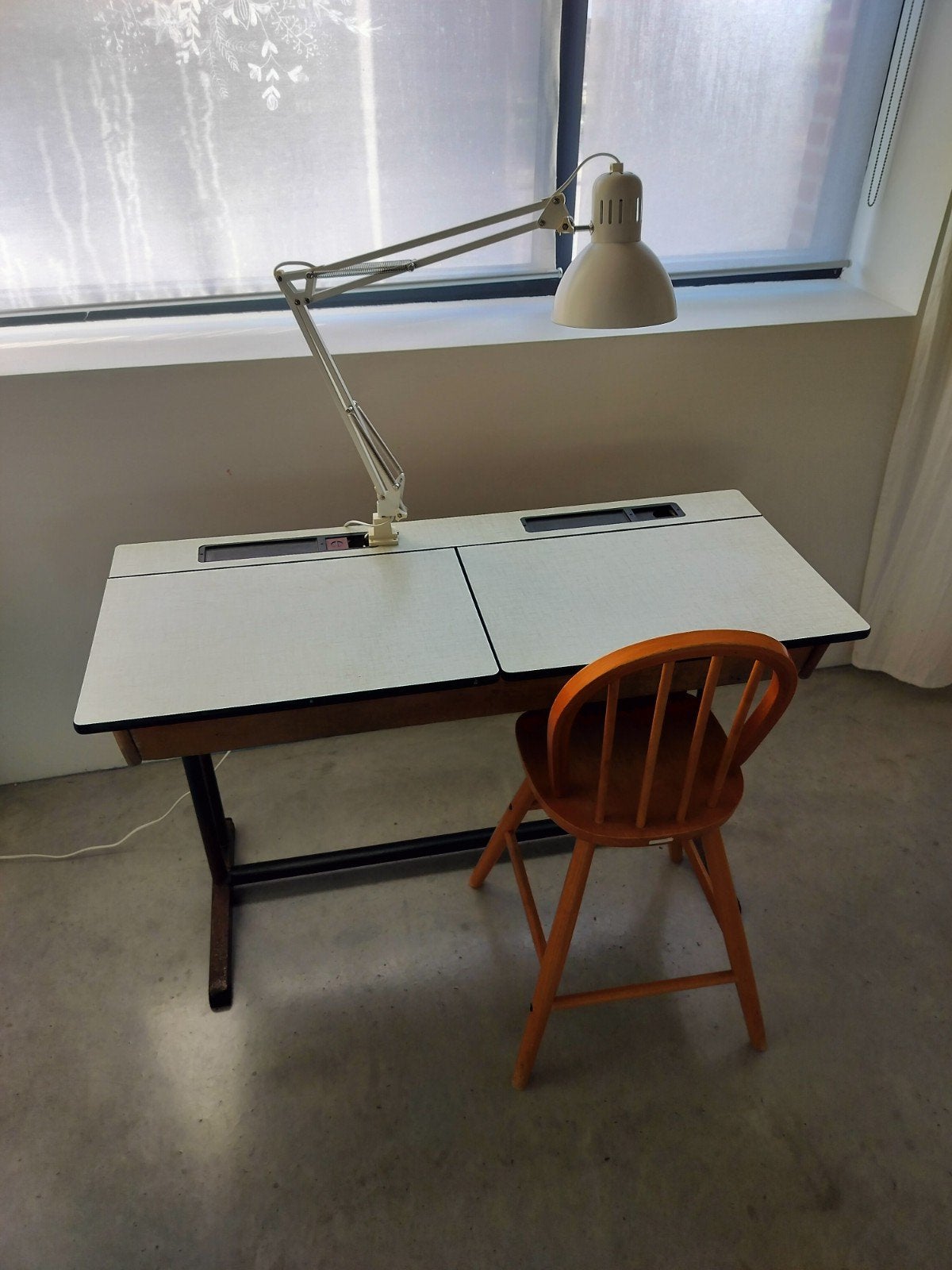 Vintage schoolbankje Obumex, Vintage, Ophalen, Gebruikt, Kinderbureau