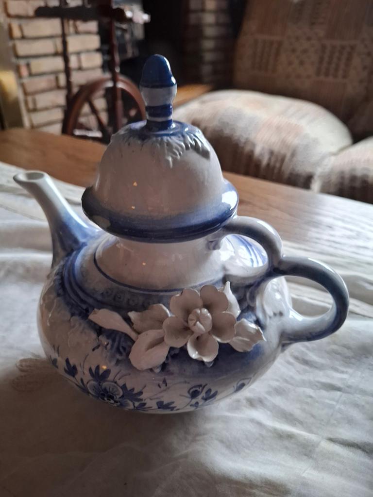 Théière en céramique vintage, Antiek en Kunst, Antiek | Servies los, Ophalen