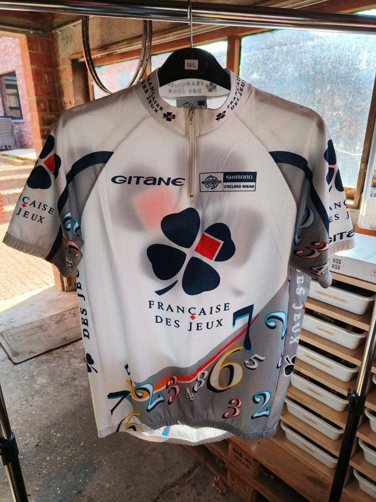 Française des jeux "gitane" retro fietstrui en broek te koop, Fietsen en Brommers, Ophalen of Verzenden