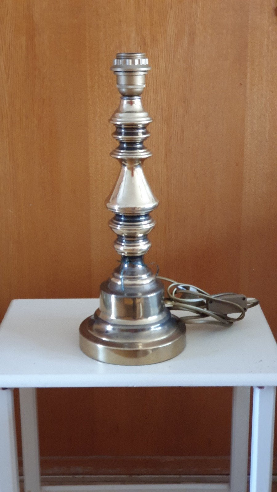 Vintage goudkleurige tafellamp zonder kap, Ophalen, Vintage