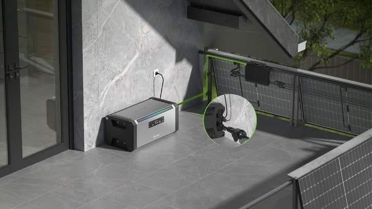 Plug & Play Thuisbatterij met Zonnepanelen Pakket