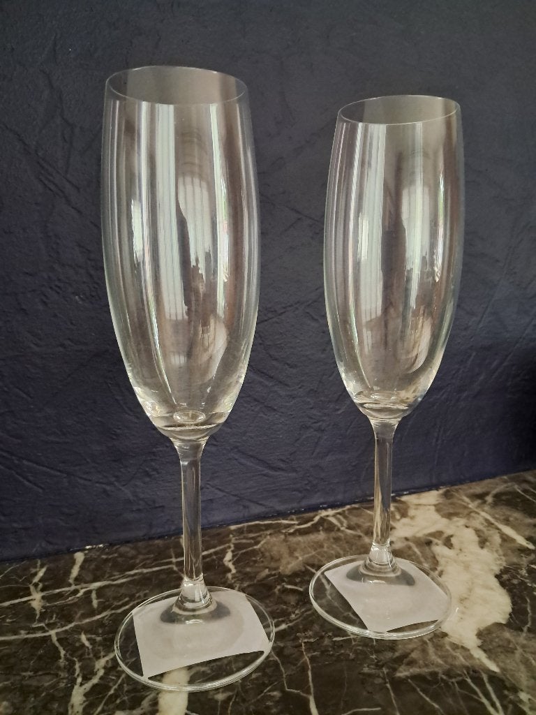 2 flûtes à champagne, Collections, Enlèvement, Neuf, Autres types