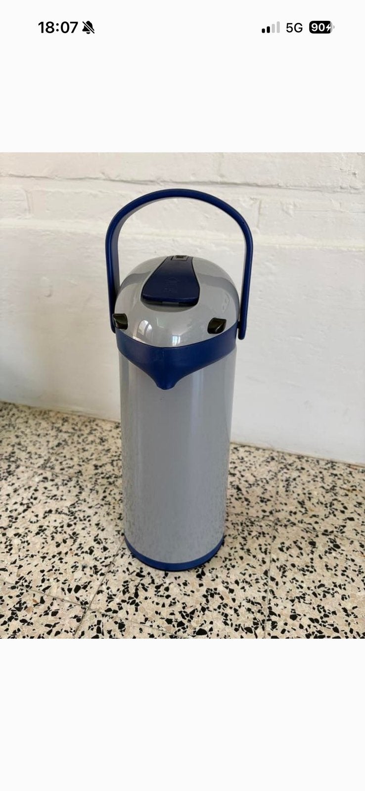 Thermoskan met pomp 1,9l, Ophalen, Zo goed als nieuw