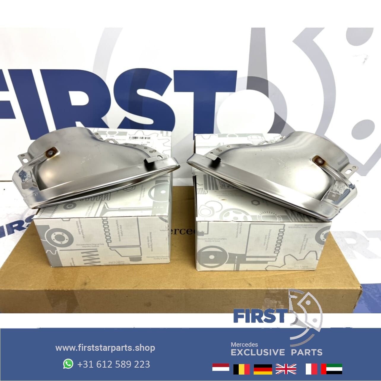 W205 C205 AMG LINE UITLAAT SIERSTUKKEN L/R Mercedes C Klasse, Utilisé, -, -, Enlèvement ou Envoi