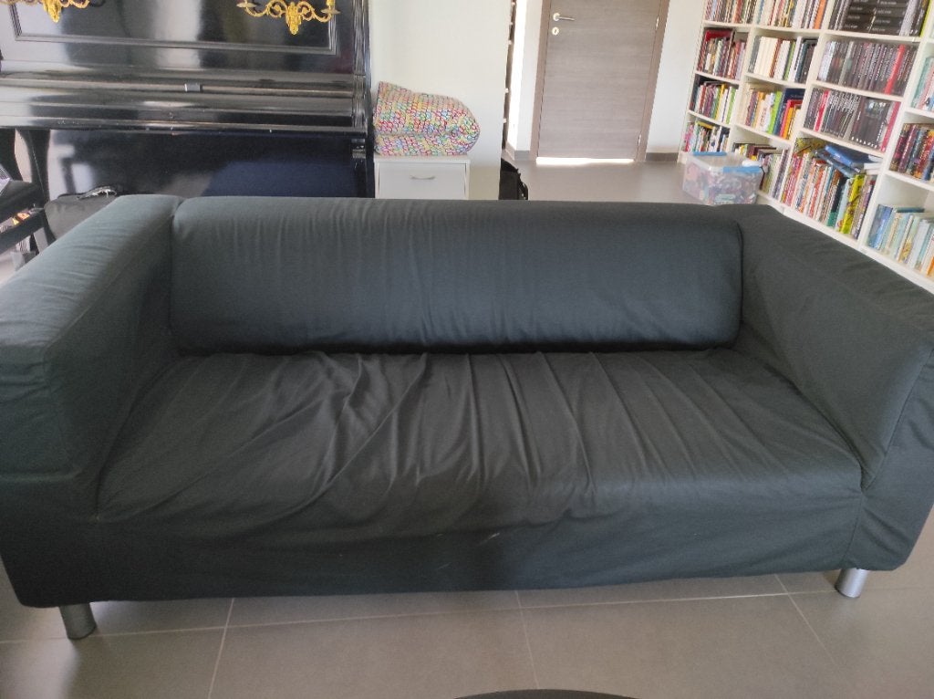 Gratis op te halen - 2x IKEA Klippan zetel, Trois personnes, Banc droit, Enlèvement, Utilisé