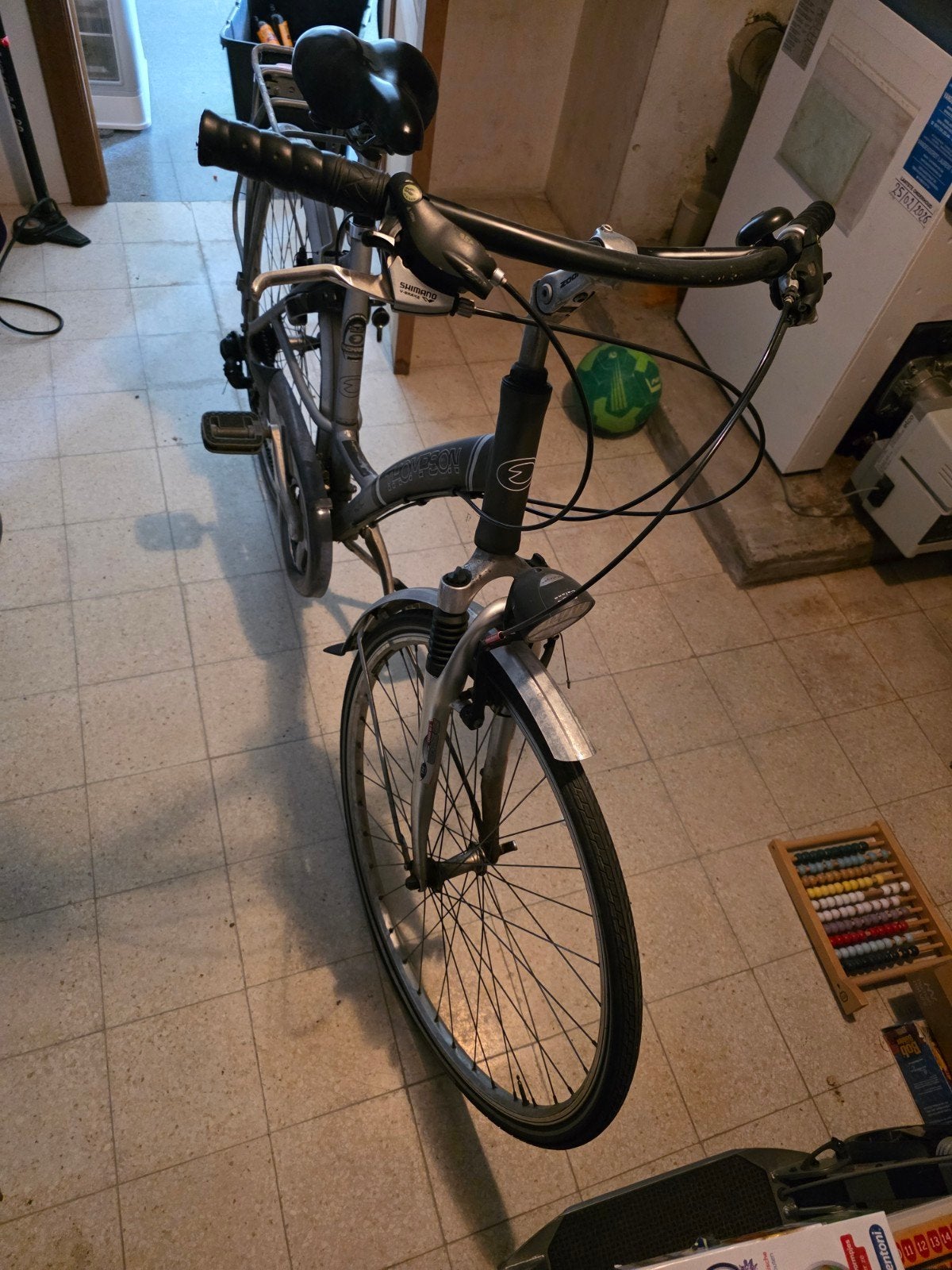 Fiets met bagagedrager, Ophalen