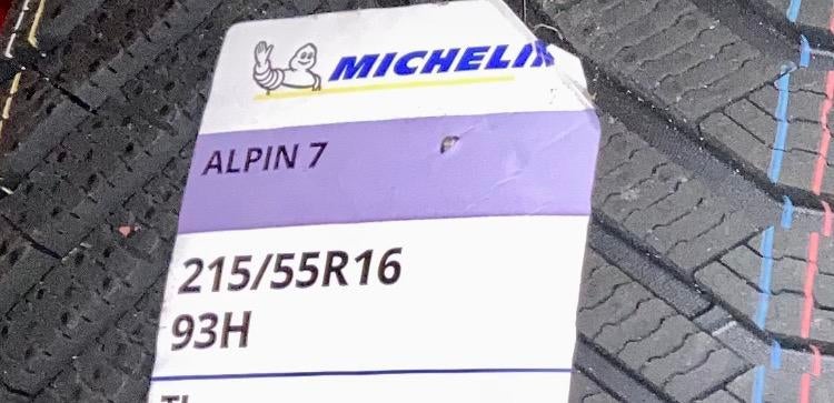 Michelin Alpin 7 banden – 215/55 R16, Auto-onderdelen, Ophalen