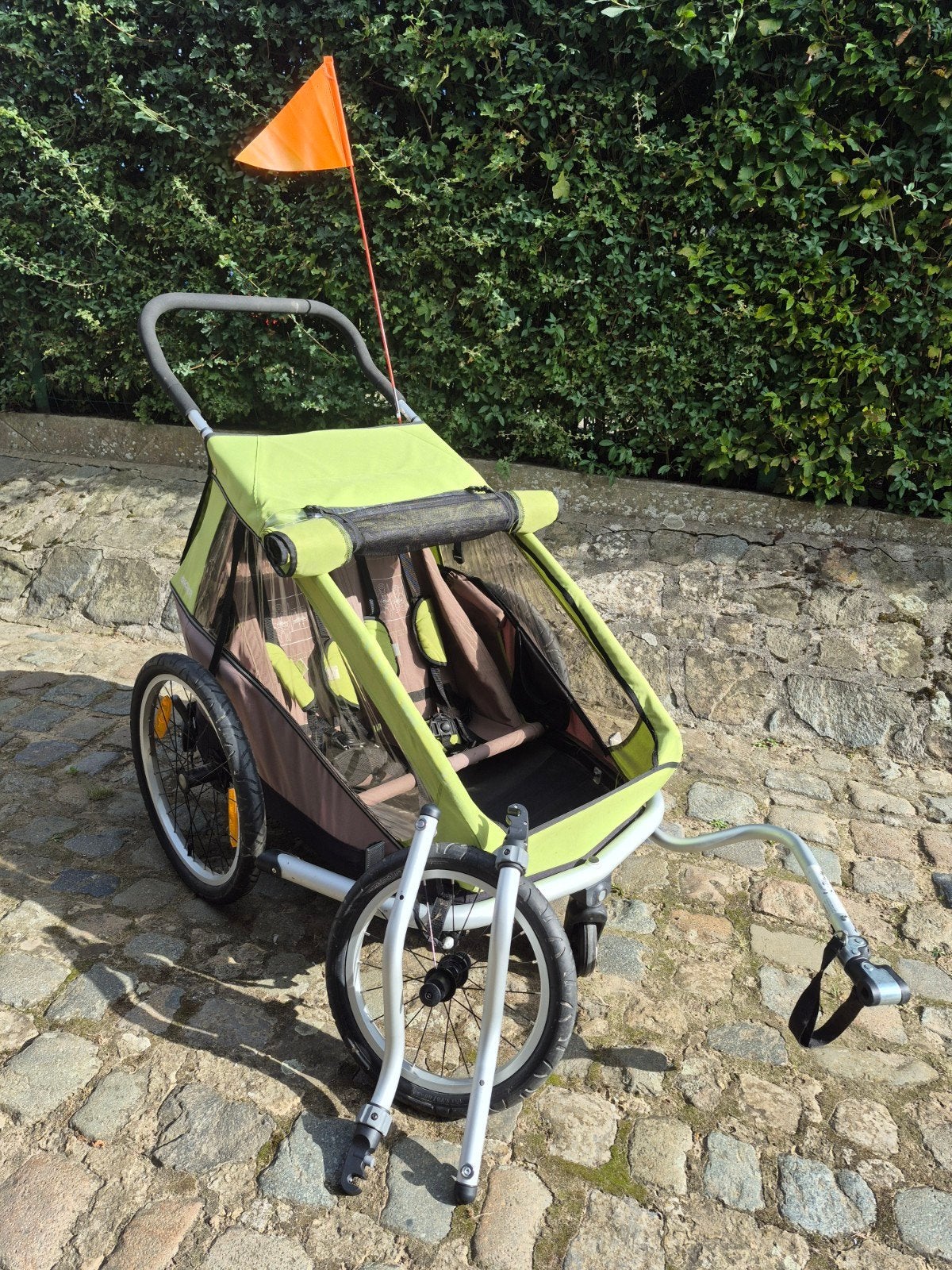 Croozer fietskar voor 2 kindjes, Ophalen, Gebruikt, Opvouwbaar, Kinderkar