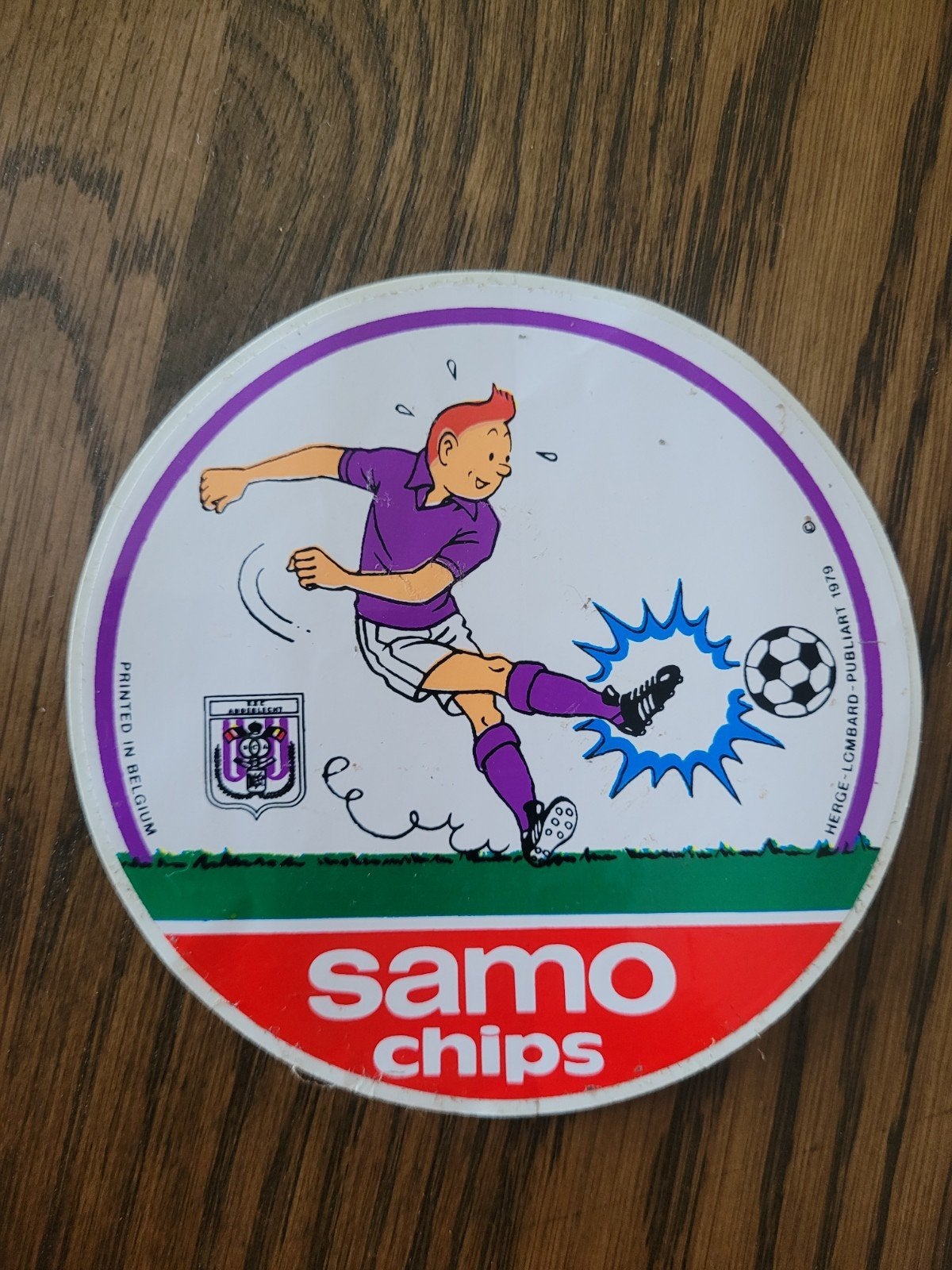 Sticker kuifje samo chips RSC Anderlecht
ophalen of verze, Envoi, Comme neuf