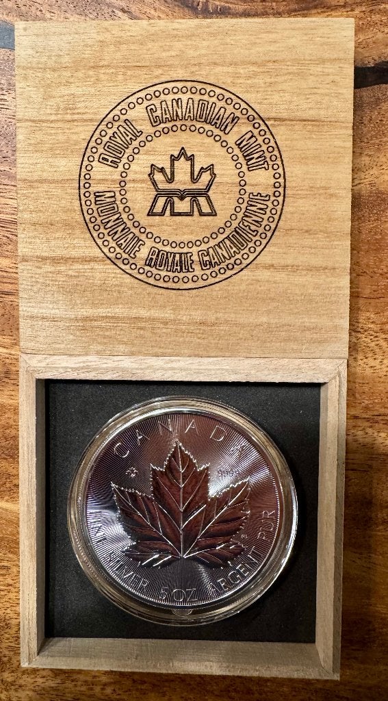 5 oz Maple Leaf zilver munten, Ophalen of Verzenden, Zilver