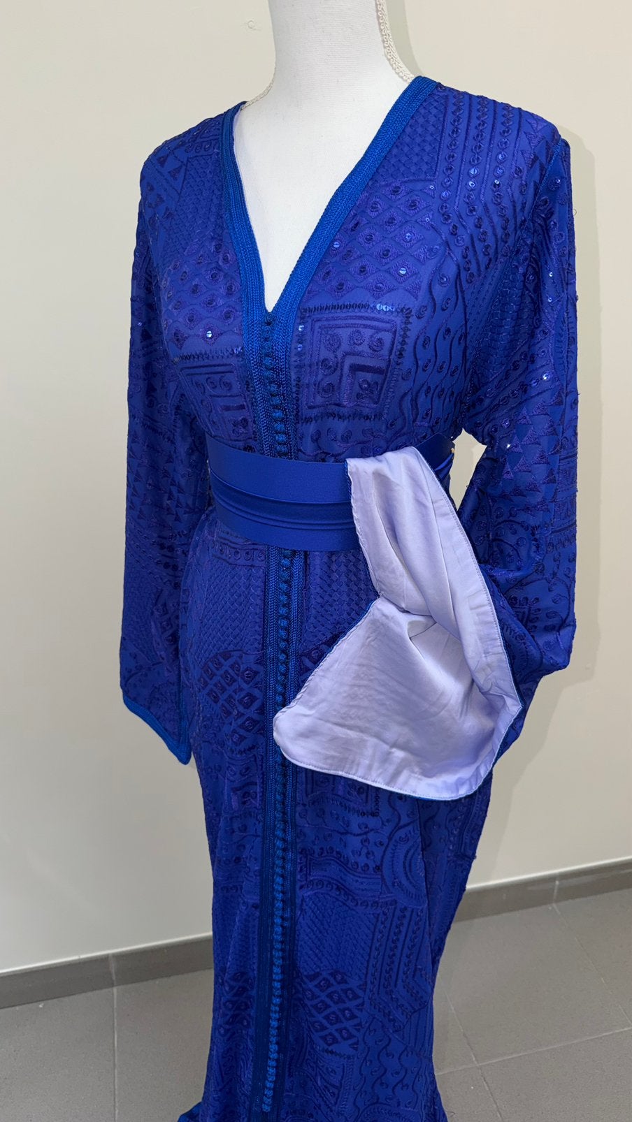 Caftan bleu avec lilas, Neuf, Taille 38/40 (M), Autres types, Enlèvement