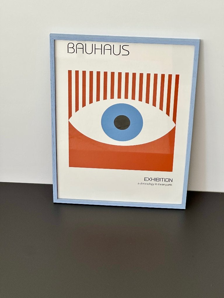 Bauhaus print, Huis en Inrichting, Woonaccessoires | Overige, Hout, Nieuw, Ophalen of Verzenden, Oranje