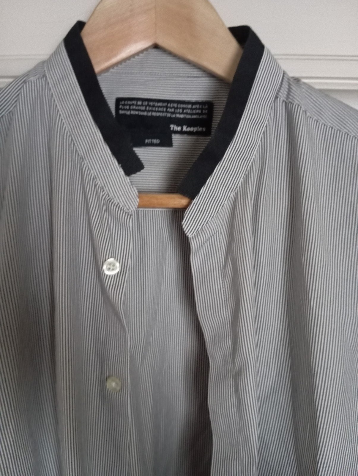The Kooples - chemise rayée noire et blanche à col plat, M, Enlèvement ou Envoi