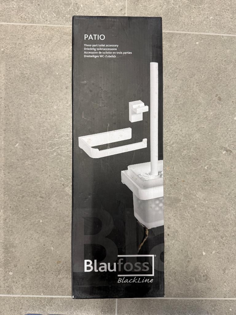 Blaufoss Blackline Patio set d'accessoires de toilette Blanc, Ophalen of Verzenden, Nieuw, Toilet