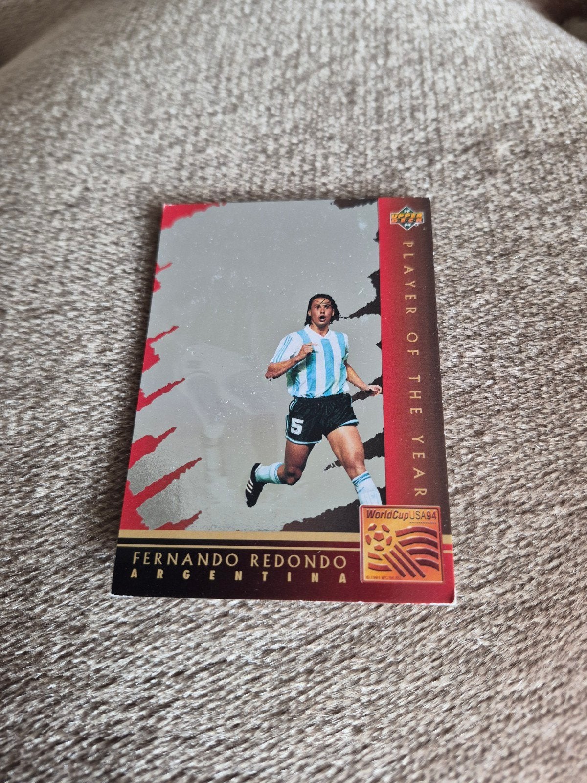 Fernando Redondo - 1994 Upper Deck World Cup Kaart, Ophalen of Verzenden