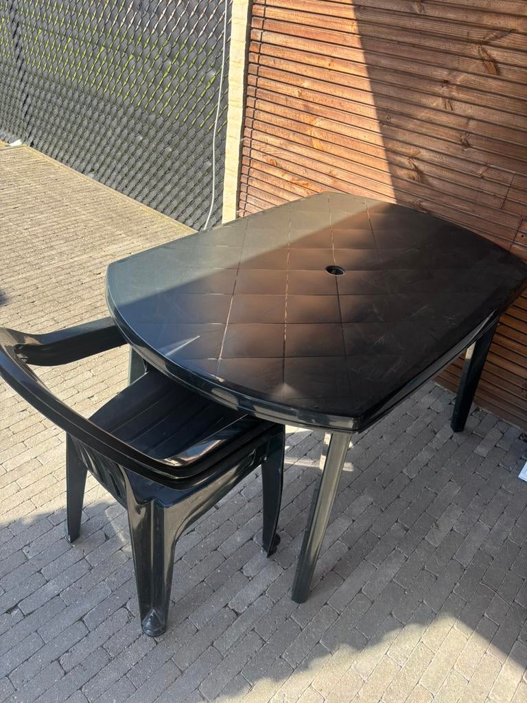 Tuintafel met 2 stoelen, Tuin en Terras, Ophalen, Gebruikt