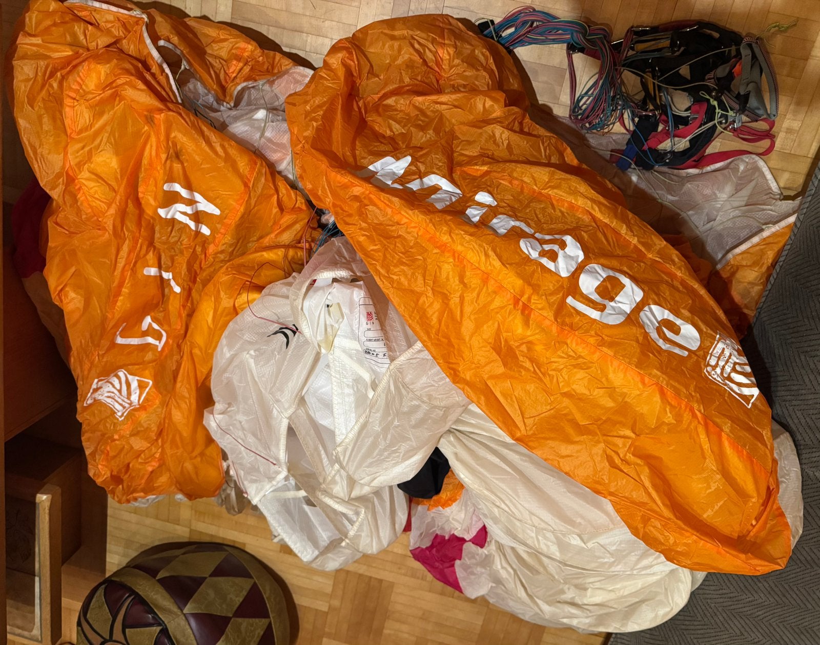 Paramotor, Ophalen, Gebruikt, Scherm, Gemotoriseerd