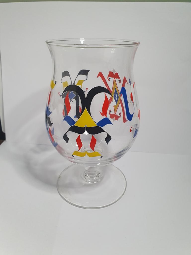 Verre 33 cl - Duvel Letman -, Collections, Marques de bière, Utilisé, Verre ou Verres, Duvel, Enlèvement ou Envoi