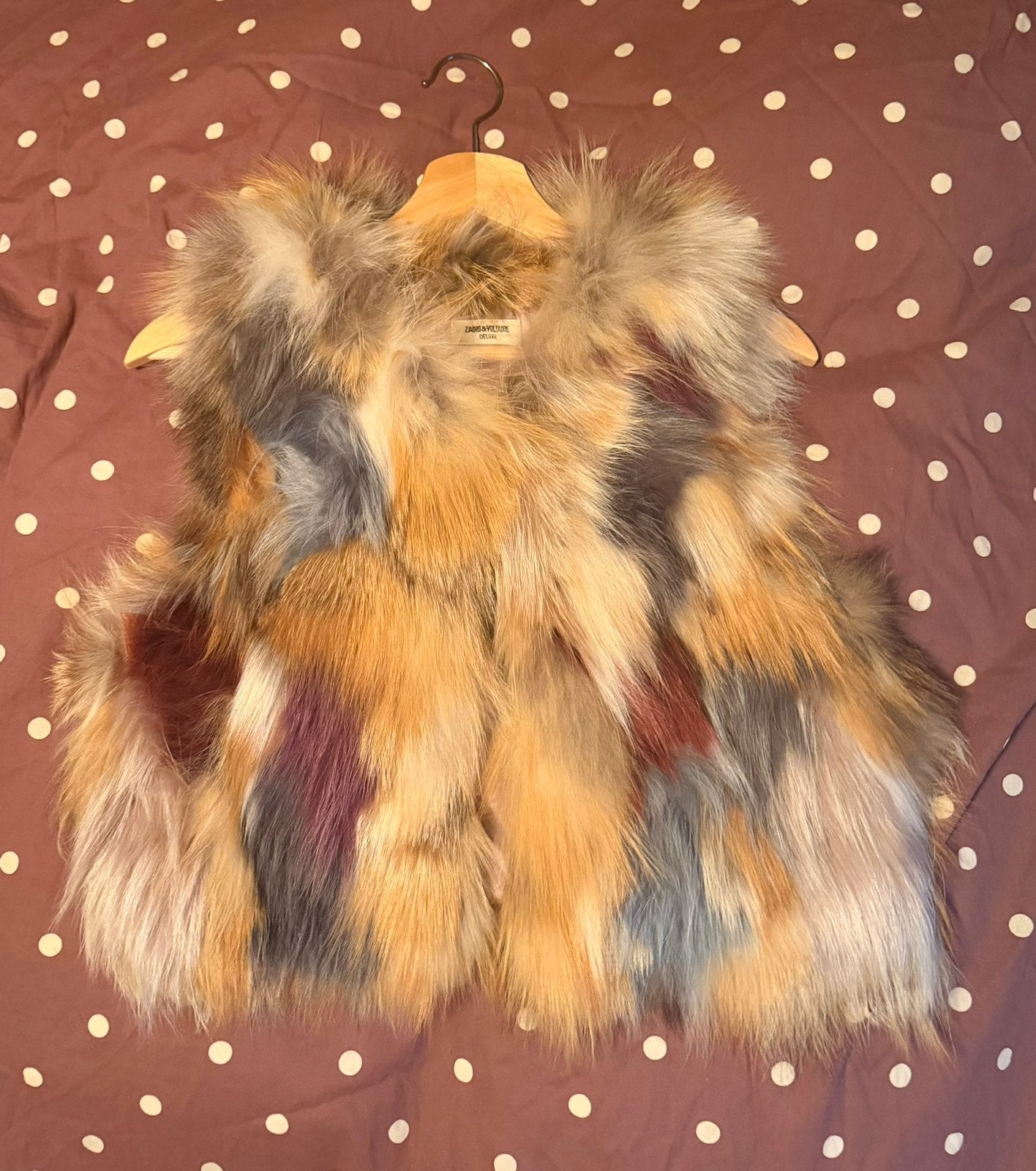 Gilet Zadig&Voltaire Deluxe Fee Fur Vest Patchwork Fox, Kleding | Dames, Jassen | Winter, Meerkleurig, Ophalen of Verzenden, Zo goed als nieuw