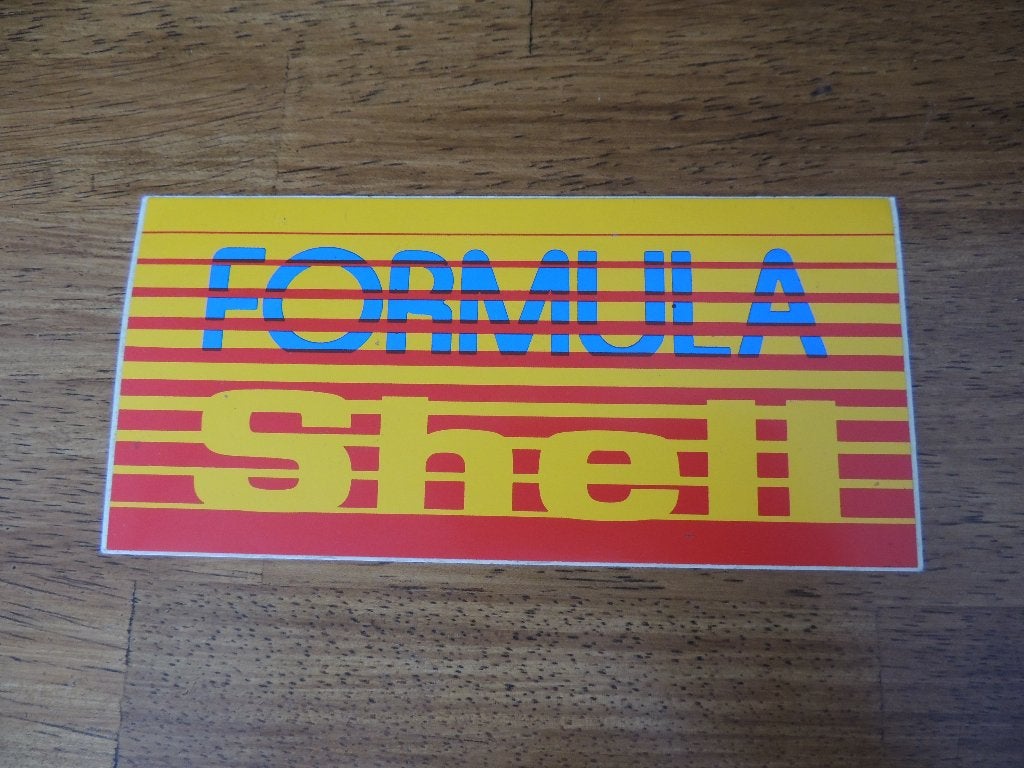 retro formula shell sticker, Verzamelen, Stickers, Ophalen of Verzenden, Zo goed als nieuw