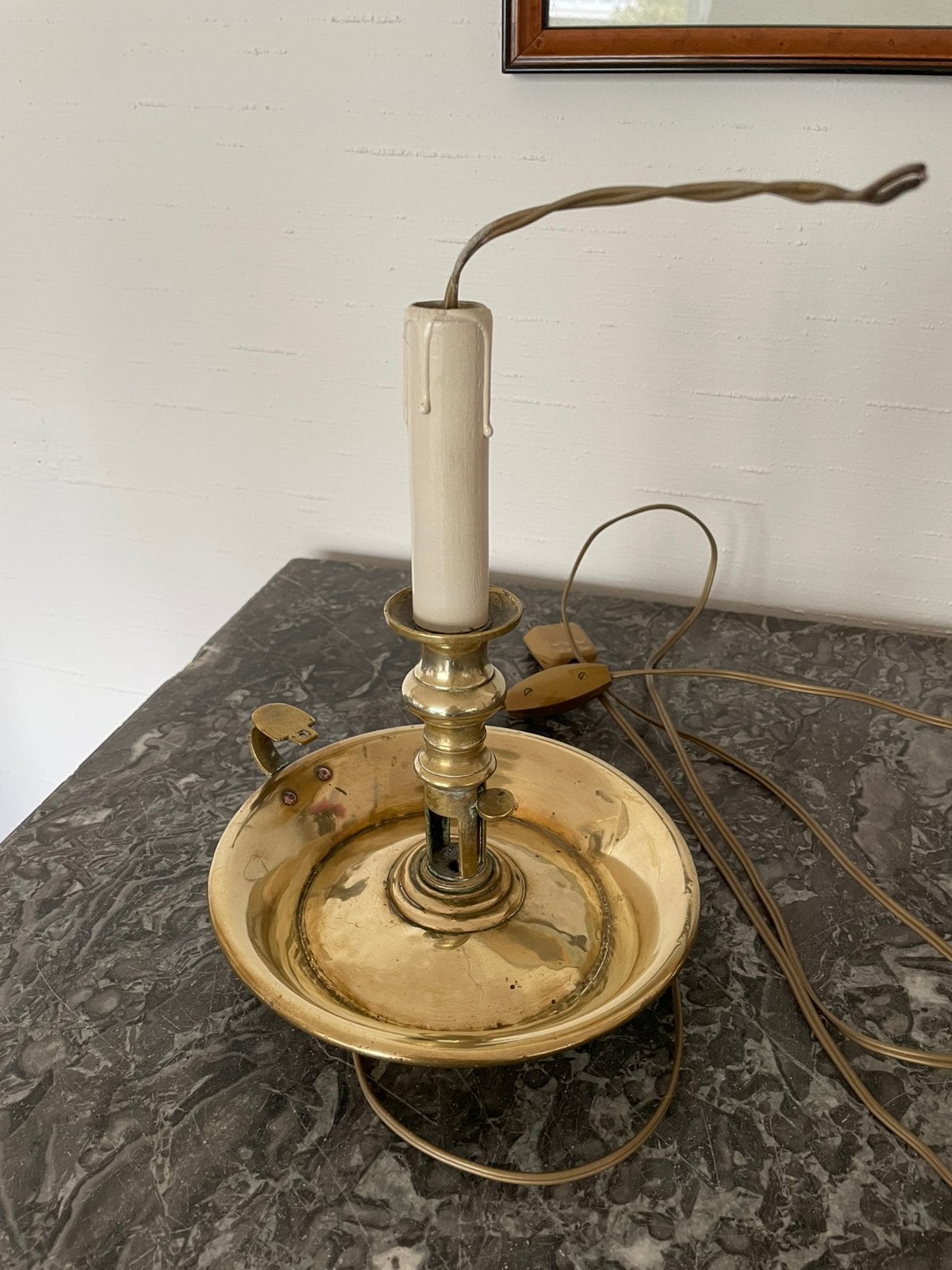 Lampe bougeoir ancien, Enlèvement, Autres matériaux