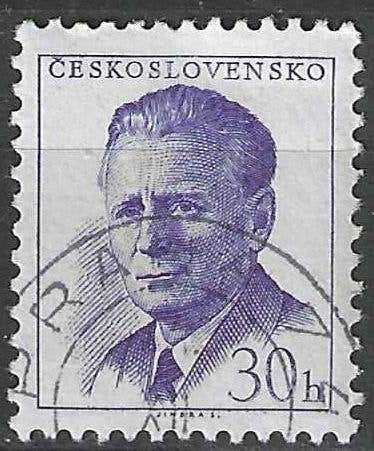 Tchécoslovaquie 1958 - Yvert 992 - Antonin Novotny (ST), Envoi, Affranchi