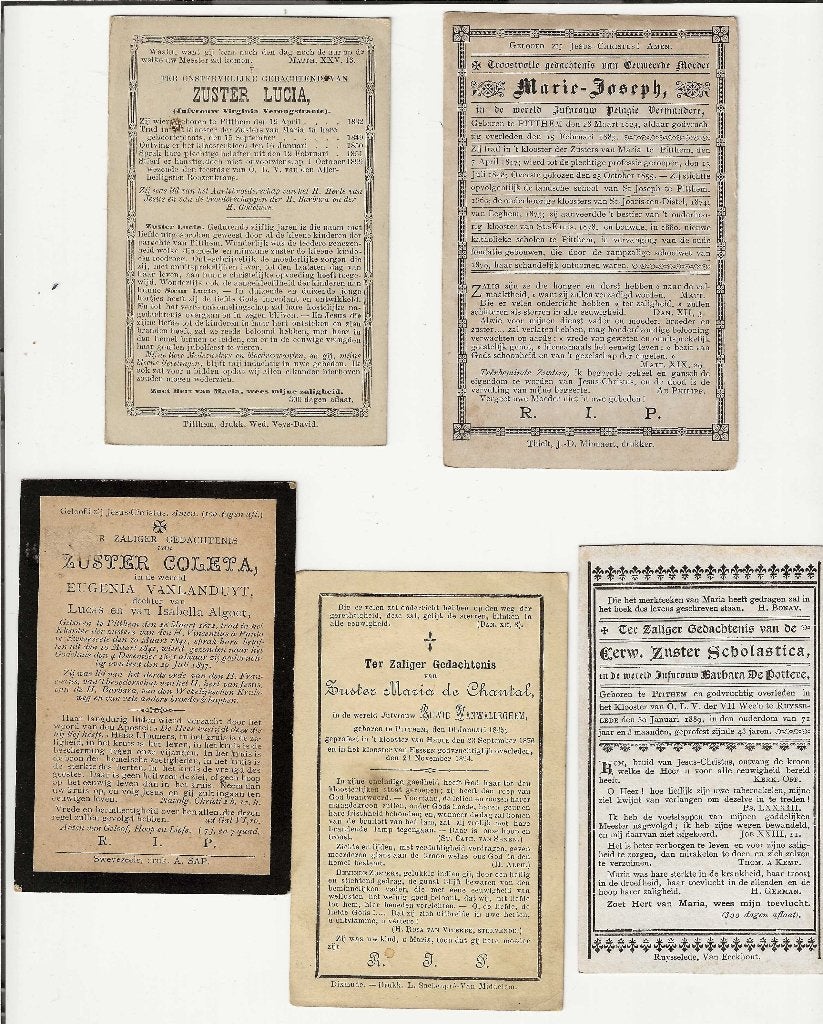 doodsprentjes zusters, Verzamelen, Ophalen of Verzenden