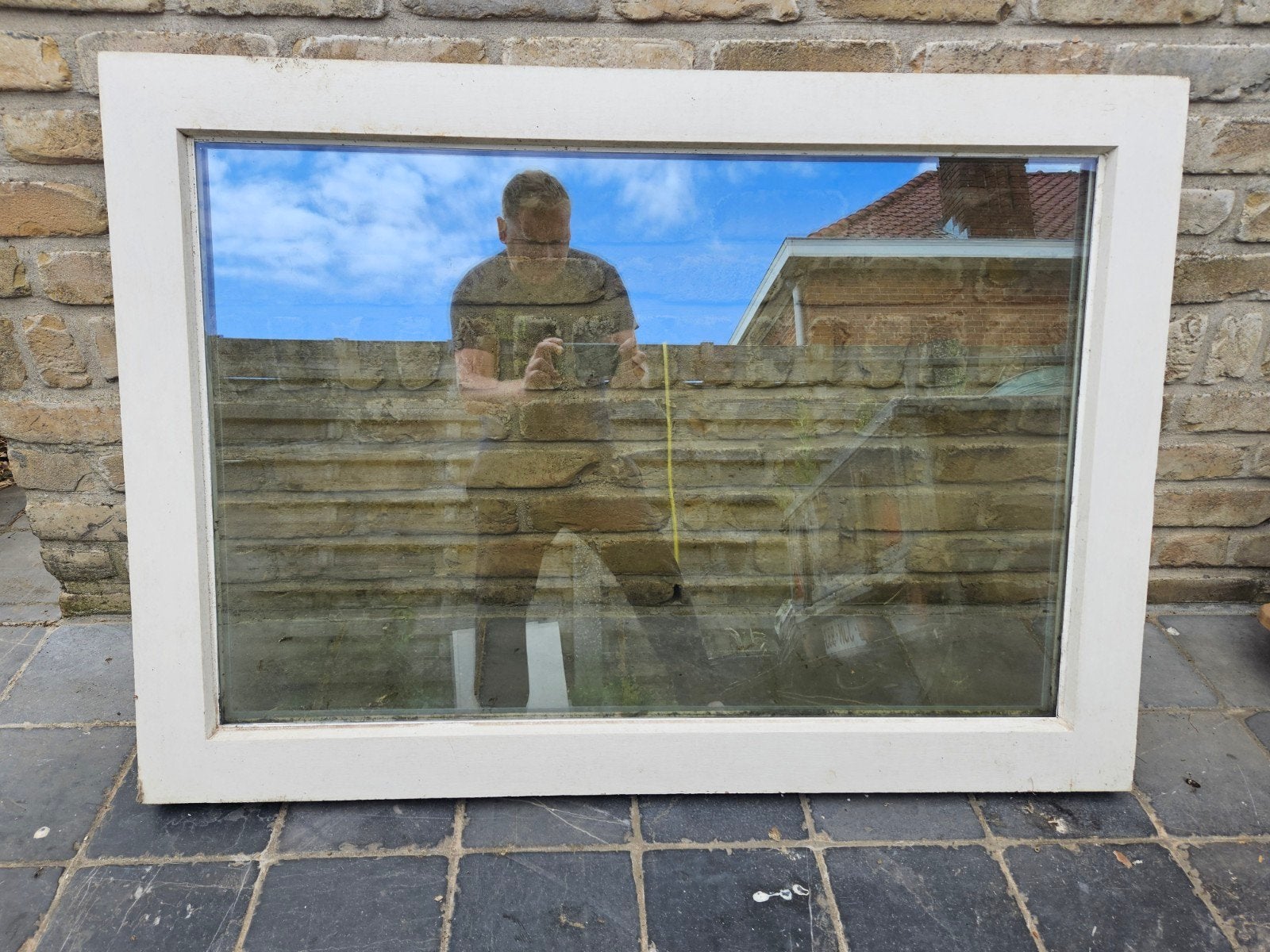 Houten raam, Doe-het-zelf en Bouw, Glas en Ramen, Ophalen, Gevelraam of Ruit, 80 tot 120 cm, 80 tot 120 cm