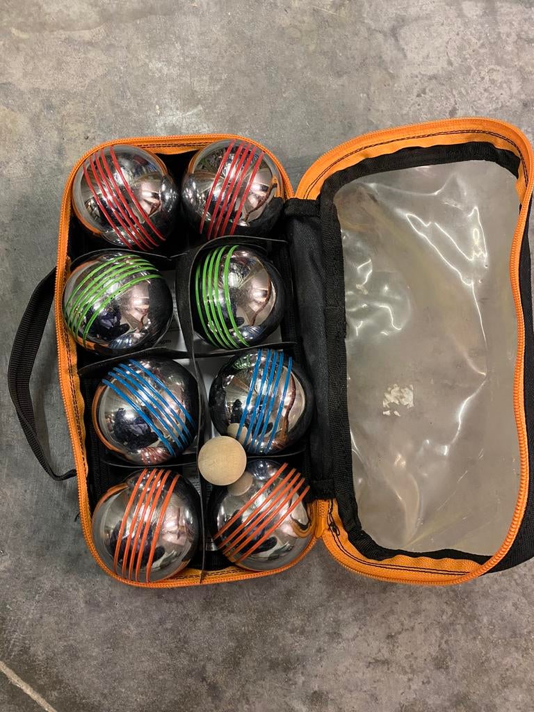 Set van 8 petanqueballen, Ophalen, Zo goed als nieuw