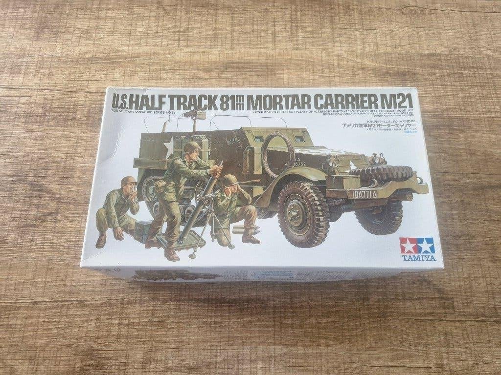 Tamiya 1/35 M21 U.S. Halftrack 81mm Mortar Carrier, 1:32 tot 1:50, Nieuw, Ophalen of Verzenden, Truck