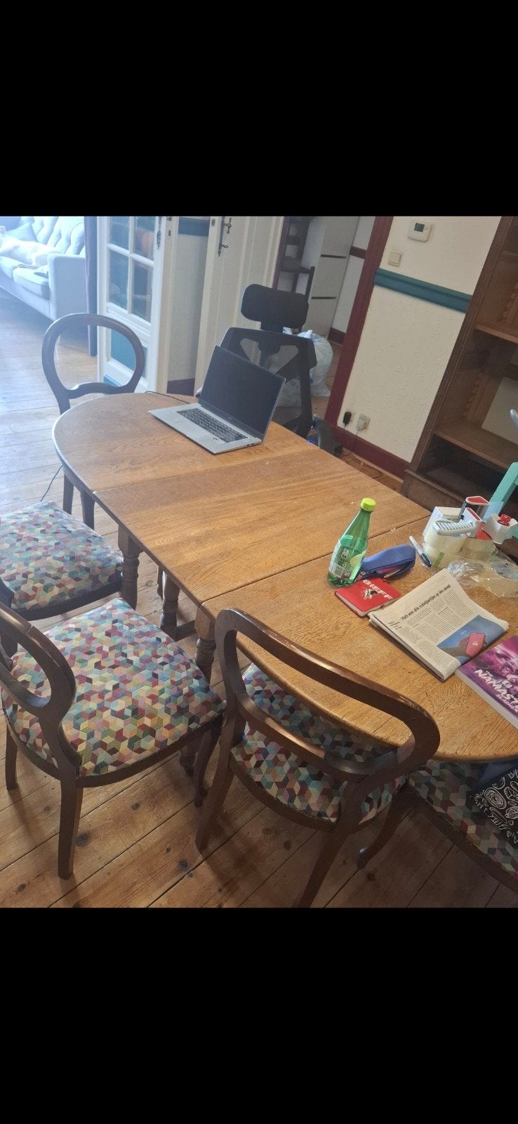 table à manger en bois - extensible, Enlèvement