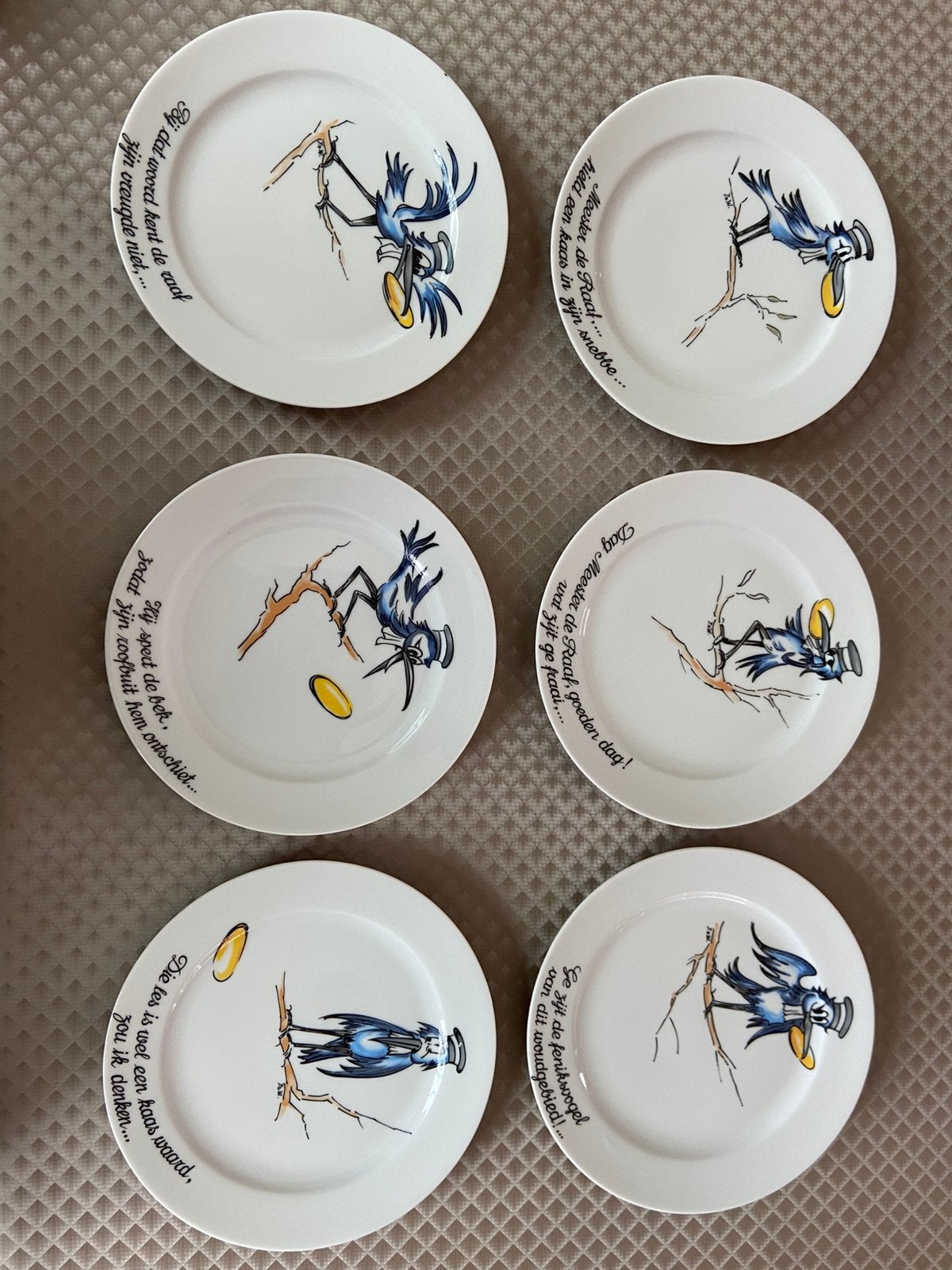 Set van 6 vintage NZB porseleinen dessertbordjes, Ophalen